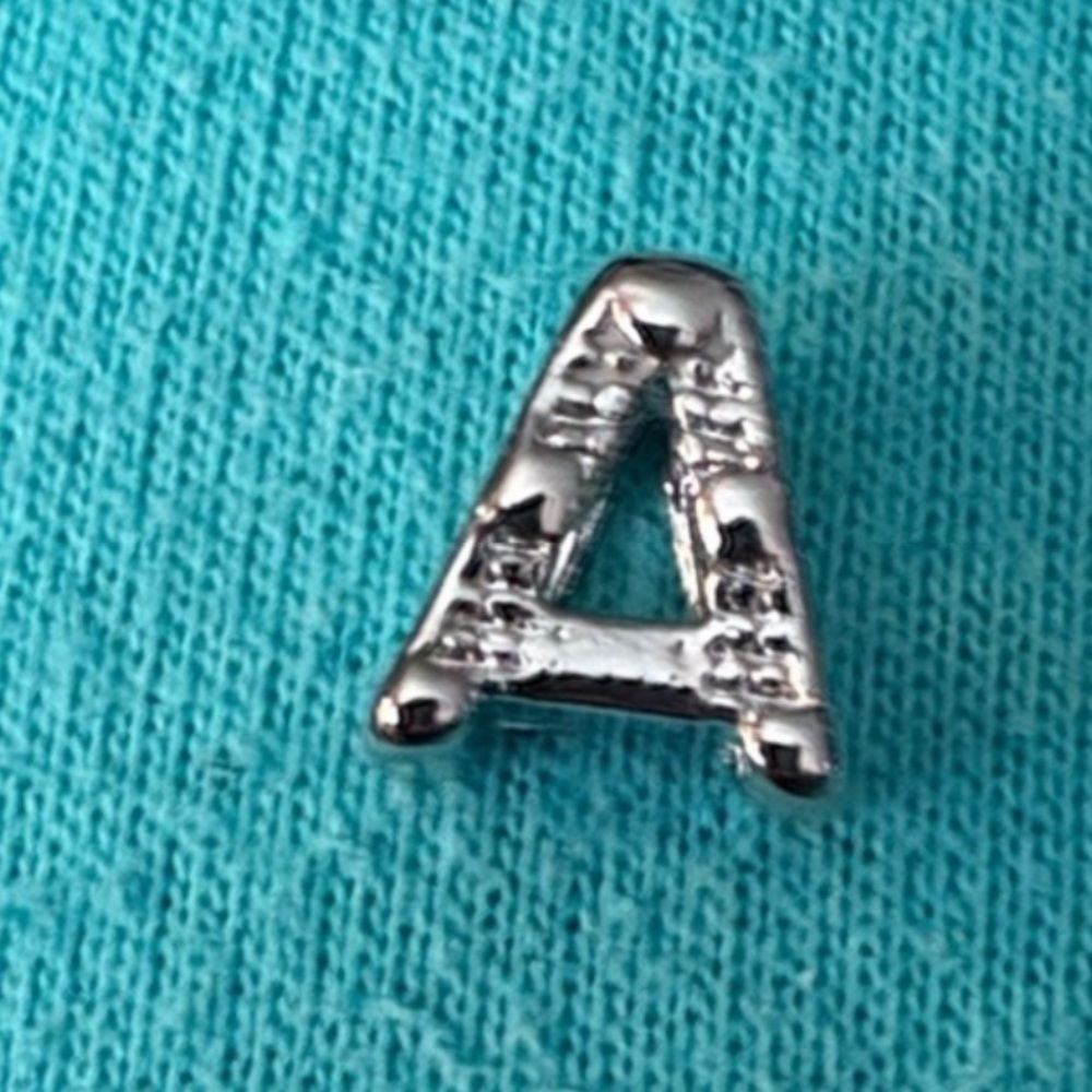 A Charm-For Bracelet-The Letter A is Two sided initial, in Stainless steel,